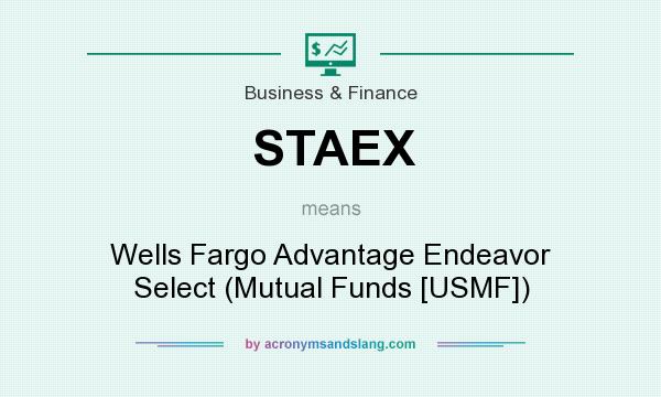 What does STAEX mean? It stands for Wells Fargo Advantage Endeavor Select (Mutual Funds [USMF])