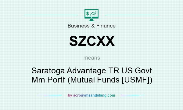 What does SZCXX mean? It stands for Saratoga Advantage TR US Govt Mm Portf (Mutual Funds [USMF])