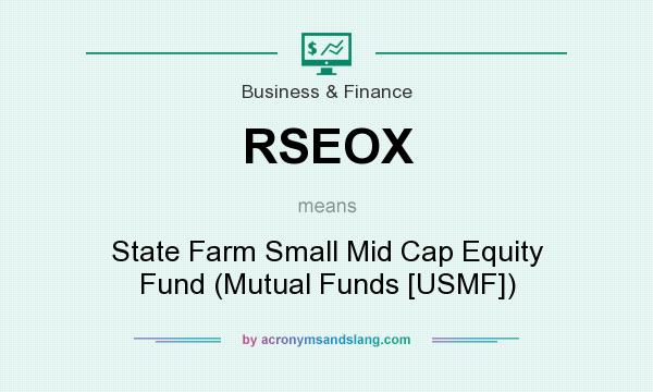 What does RSEOX mean? It stands for State Farm Small Mid Cap Equity Fund (Mutual Funds [USMF])