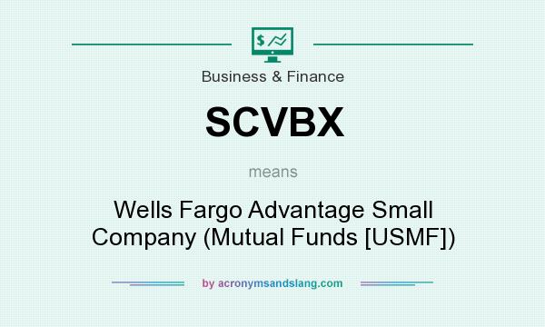 What does SCVBX mean? It stands for Wells Fargo Advantage Small Company (Mutual Funds [USMF])