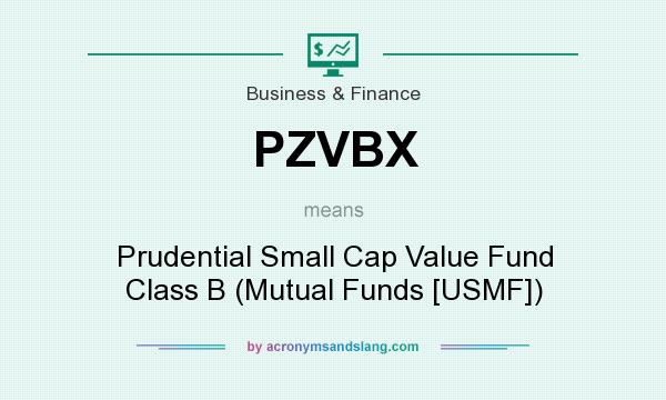 What does PZVBX mean? It stands for Prudential Small Cap Value Fund Class B (Mutual Funds [USMF])