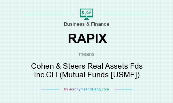 What does RAPIX mean? It stands for Cohen & Steers Real Assets Fds Inc.Cl I (Mutual Funds [USMF])