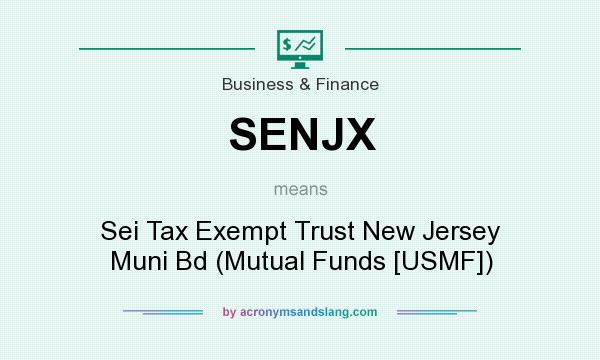 What does SENJX mean? It stands for Sei Tax Exempt Trust New Jersey Muni Bd (Mutual Funds [USMF])
