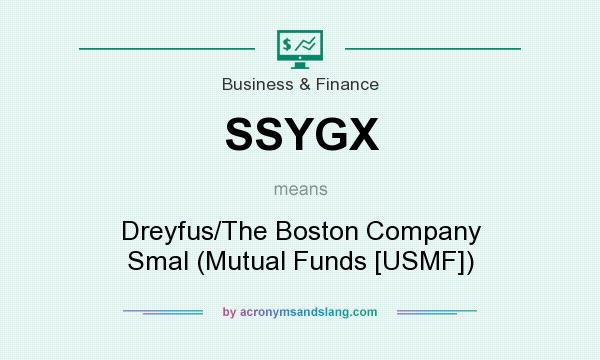 What does SSYGX mean? It stands for Dreyfus/The Boston Company Smal (Mutual Funds [USMF])
