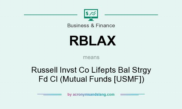 What does RBLAX mean? It stands for Russell Invst Co Lifepts Bal Strgy Fd Cl (Mutual Funds [USMF])