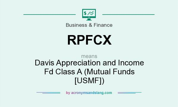 What does RPFCX mean? It stands for Davis Appreciation and Income Fd Class A (Mutual Funds [USMF])