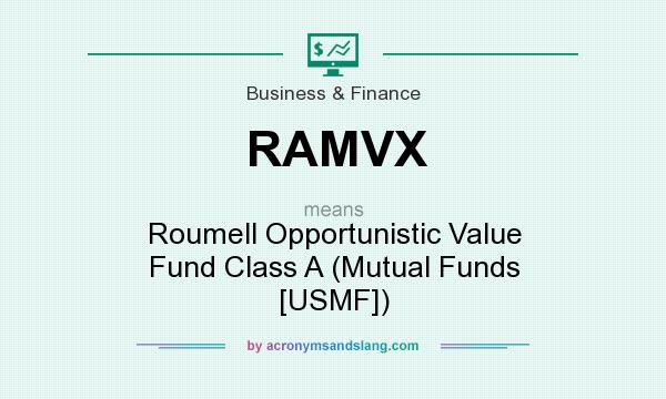 What does RAMVX mean? It stands for Roumell Opportunistic Value Fund Class A (Mutual Funds [USMF])