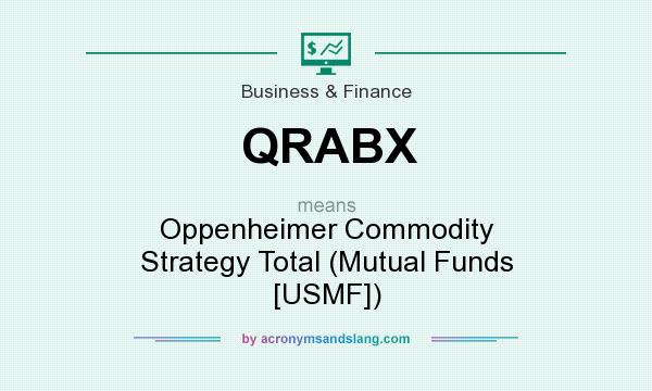 What does QRABX mean? It stands for Oppenheimer Commodity Strategy Total (Mutual Funds [USMF])