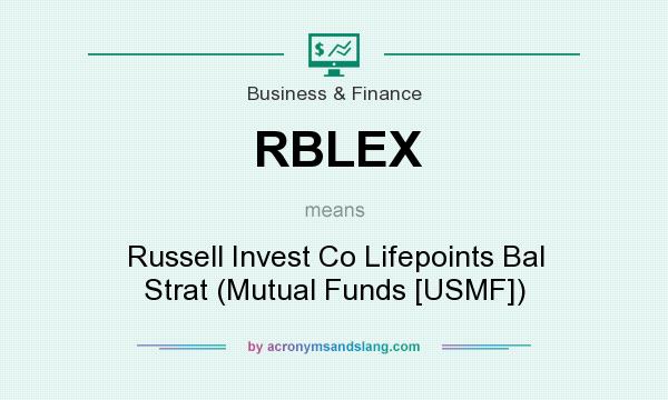 What does RBLEX mean? It stands for Russell Invest Co Lifepoints Bal Strat (Mutual Funds [USMF])