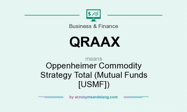 What does QRAAX mean? It stands for Oppenheimer Commodity Strategy Total (Mutual Funds [USMF])