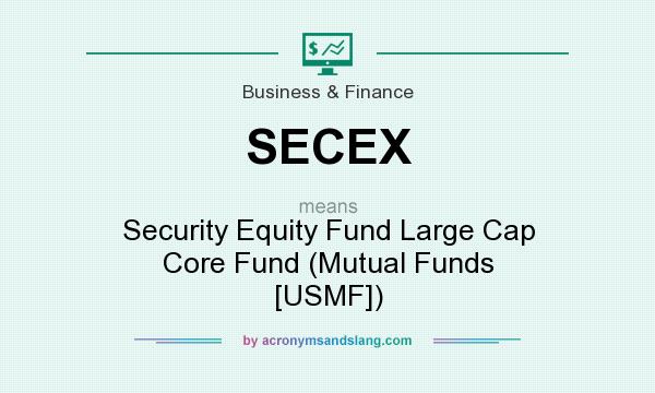 What does SECEX mean? It stands for Security Equity Fund Large Cap Core Fund (Mutual Funds [USMF])