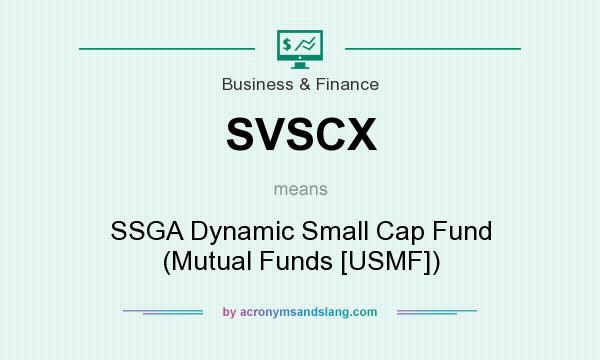 What does SVSCX mean? It stands for SSGA Dynamic Small Cap Fund (Mutual Funds [USMF])