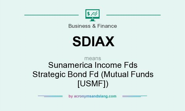 What does SDIAX mean? It stands for Sunamerica Income Fds Strategic Bond Fd (Mutual Funds [USMF])