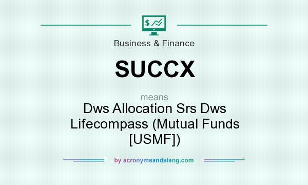 What does SUCCX mean? It stands for Dws Allocation Srs Dws Lifecompass (Mutual Funds [USMF])