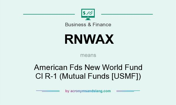 What does RNWAX mean? It stands for American Fds New World Fund Cl R-1 (Mutual Funds [USMF])