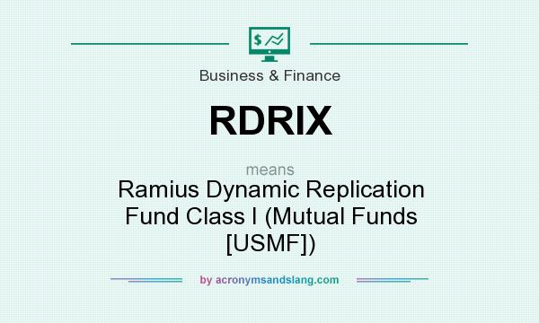 What does RDRIX mean? It stands for Ramius Dynamic Replication Fund Class I (Mutual Funds [USMF])