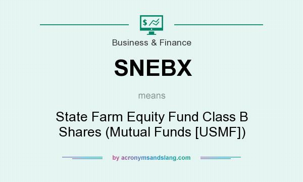 What does SNEBX mean? It stands for State Farm Equity Fund Class B Shares (Mutual Funds [USMF])