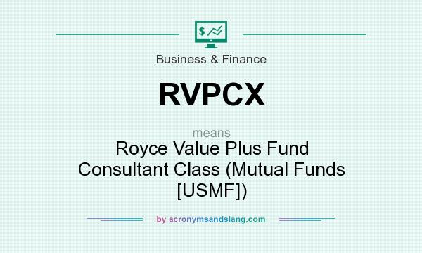 What does RVPCX mean? It stands for Royce Value Plus Fund Consultant Class (Mutual Funds [USMF])