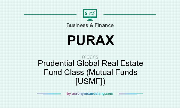 What does PURAX mean? It stands for Prudential Global Real Estate Fund Class (Mutual Funds [USMF])