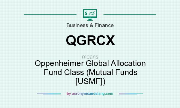 What does QGRCX mean? It stands for Oppenheimer Global Allocation Fund Class (Mutual Funds [USMF])