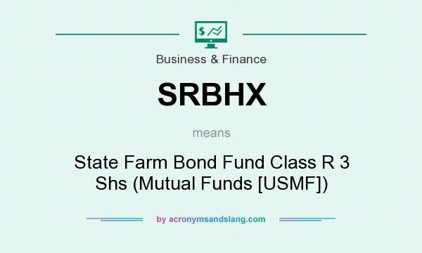 What does SRBHX mean? It stands for State Farm Bond Fund Class R 3 Shs (Mutual Funds [USMF])