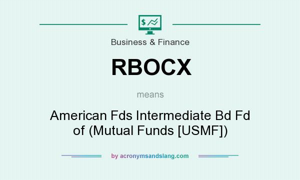 What does RBOCX mean? It stands for American Fds Intermediate Bd Fd of (Mutual Funds [USMF])