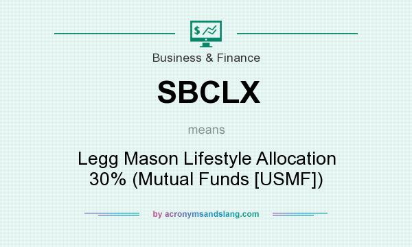 What does SBCLX mean? It stands for Legg Mason Lifestyle Allocation 30% (Mutual Funds [USMF])