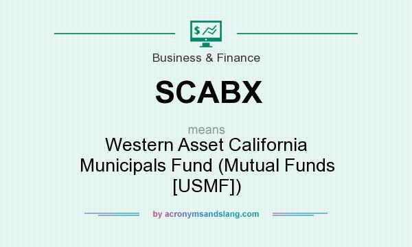 What does SCABX mean? It stands for Western Asset California Municipals Fund (Mutual Funds [USMF])