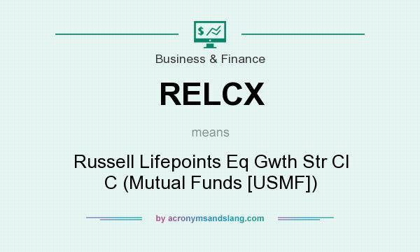 What does RELCX mean? It stands for Russell Lifepoints Eq Gwth Str Cl C (Mutual Funds [USMF])