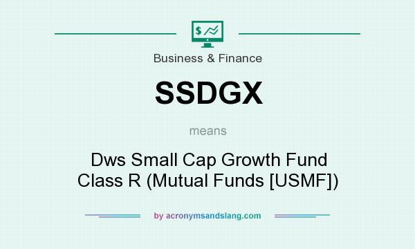 What does SSDGX mean? It stands for Dws Small Cap Growth Fund Class R (Mutual Funds [USMF])