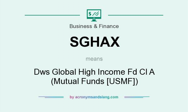 What does SGHAX mean? It stands for Dws Global High Income Fd Cl A (Mutual Funds [USMF])