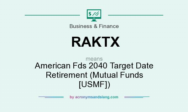 What does RAKTX mean? It stands for American Fds 2040 Target Date Retirement (Mutual Funds [USMF])