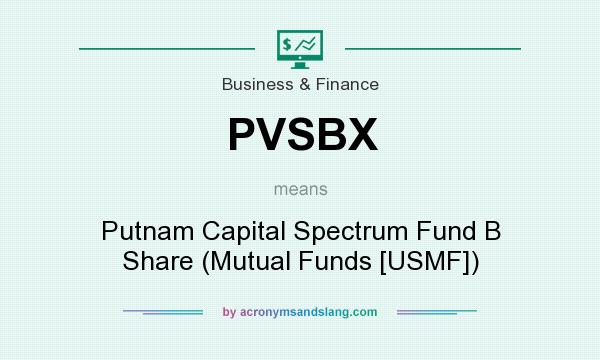 What does PVSBX mean? It stands for Putnam Capital Spectrum Fund B Share (Mutual Funds [USMF])