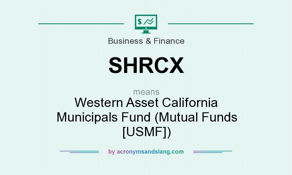 What does SHRCX mean? It stands for Western Asset California Municipals Fund (Mutual Funds [USMF])