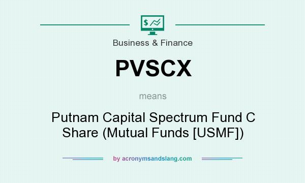 What does PVSCX mean? It stands for Putnam Capital Spectrum Fund C Share (Mutual Funds [USMF])