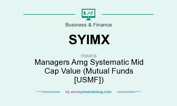What does SYIMX mean? It stands for Managers Amg Systematic Mid Cap Value (Mutual Funds [USMF])