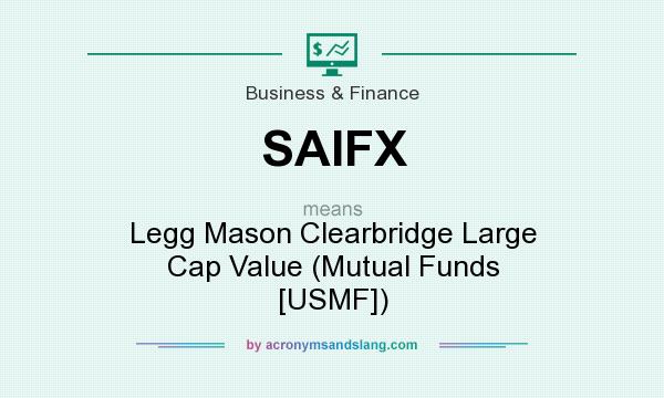 What does SAIFX mean? It stands for Legg Mason Clearbridge Large Cap Value (Mutual Funds [USMF])
