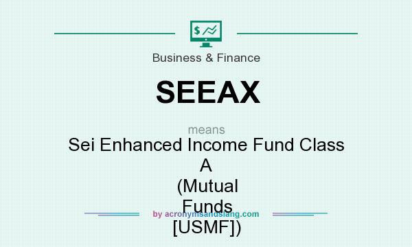 What does SEEAX mean? It stands for Sei Enhanced Income Fund Class A (Mutual Funds [USMF])