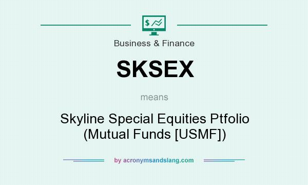 What does SKSEX mean? It stands for Skyline Special Equities Ptfolio (Mutual Funds [USMF])