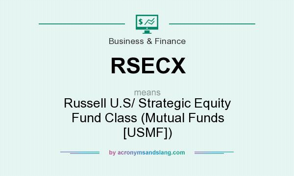What does RSECX mean? It stands for Russell U.S/ Strategic Equity Fund Class (Mutual Funds [USMF])