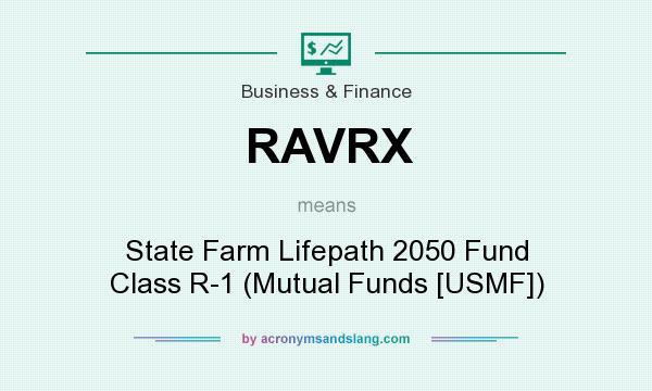 What does RAVRX mean? It stands for State Farm Lifepath 2050 Fund Class R-1 (Mutual Funds [USMF])