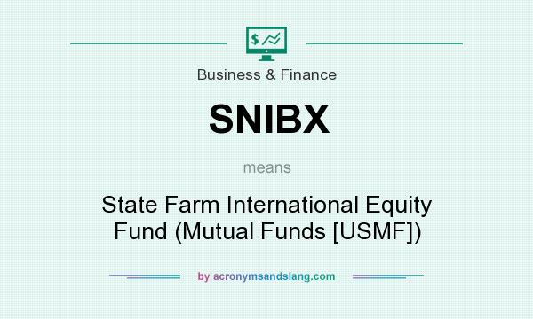 What does SNIBX mean? It stands for State Farm International Equity Fund (Mutual Funds [USMF])