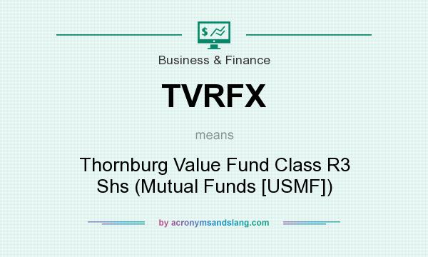 What does TVRFX mean? It stands for Thornburg Value Fund Class R3 Shs (Mutual Funds [USMF])