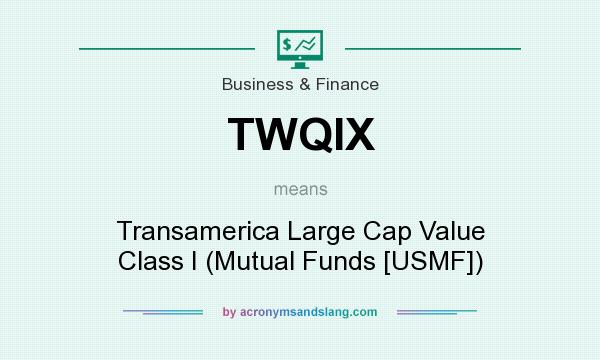 What does TWQIX mean? It stands for Transamerica Large Cap Value Class I (Mutual Funds [USMF])
