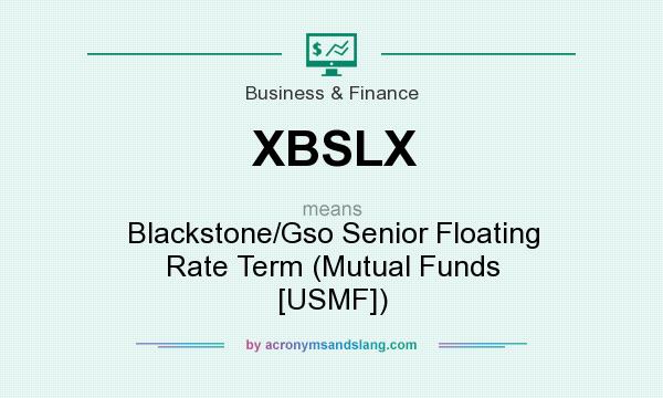 What does XBSLX mean? It stands for Blackstone/Gso Senior Floating Rate Term (Mutual Funds [USMF])
