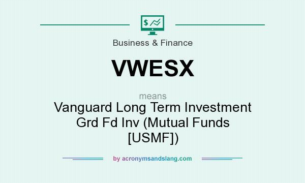 What does VWESX mean? It stands for Vanguard Long Term Investment Grd Fd Inv (Mutual Funds [USMF])