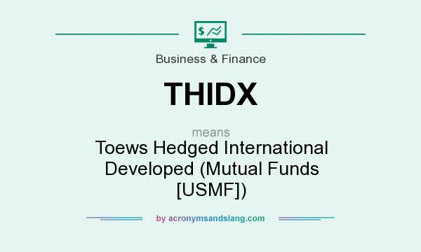 What does THIDX mean? It stands for Toews Hedged International Developed (Mutual Funds [USMF])