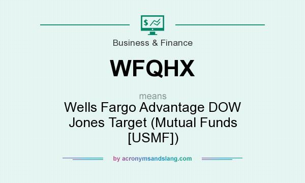 What does WFQHX mean? It stands for Wells Fargo Advantage DOW Jones Target (Mutual Funds [USMF])