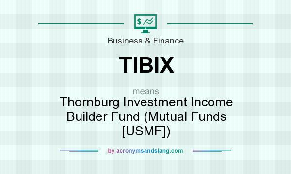 What does TIBIX mean? It stands for Thornburg Investment Income Builder Fund (Mutual Funds [USMF])