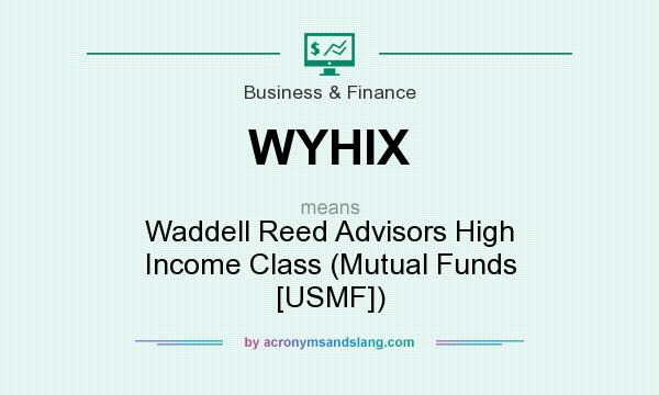 What does WYHIX mean? It stands for Waddell Reed Advisors High Income Class (Mutual Funds [USMF])